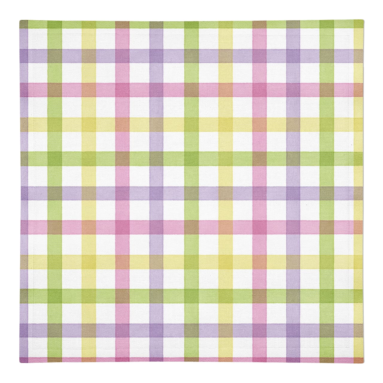 Pastel Plaid Napkin 10" x 10" Cotton Twill Napkin